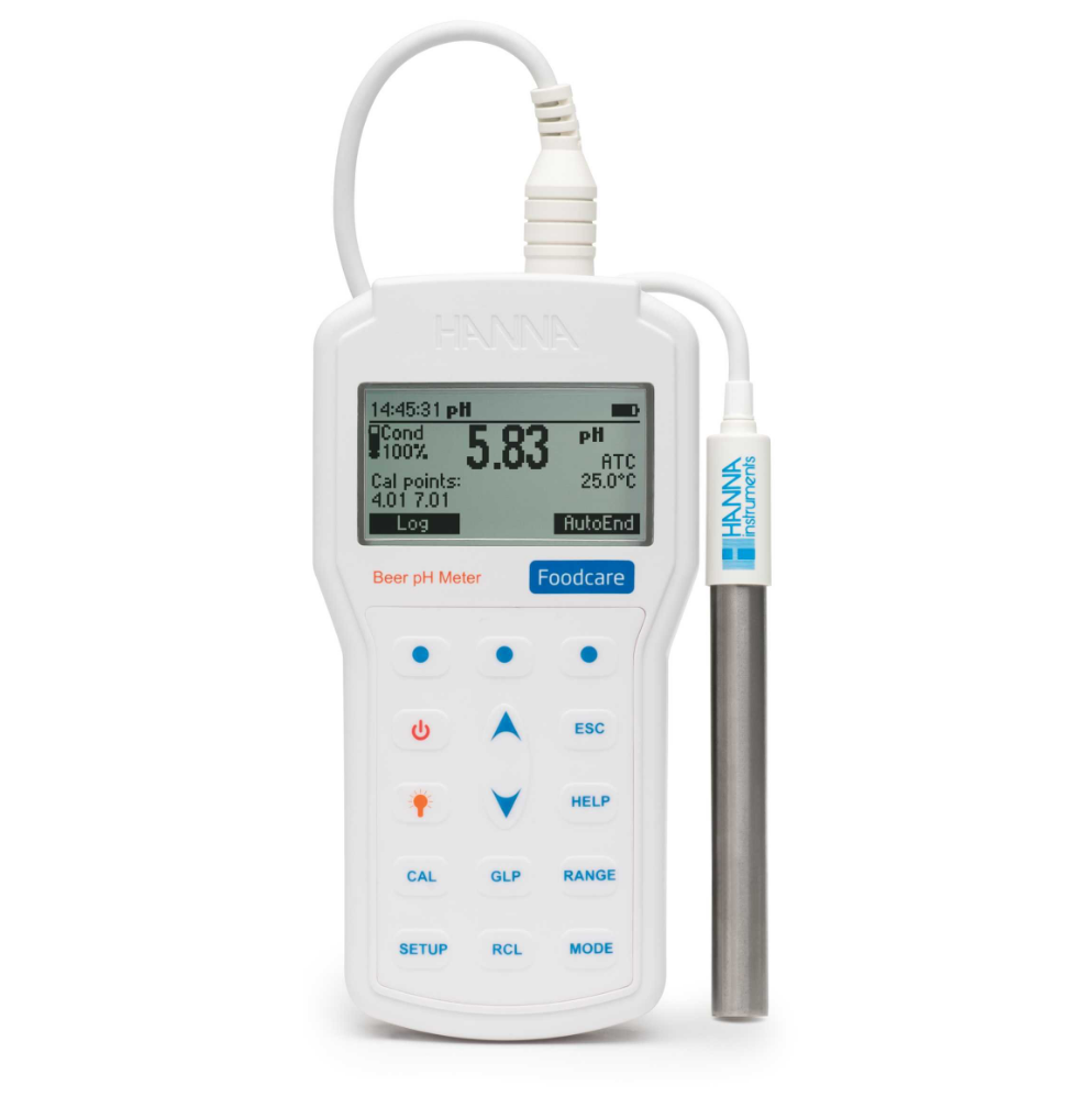 HI98167  便携式pH-mV-ºCºF测定仪【啤酒酿酒